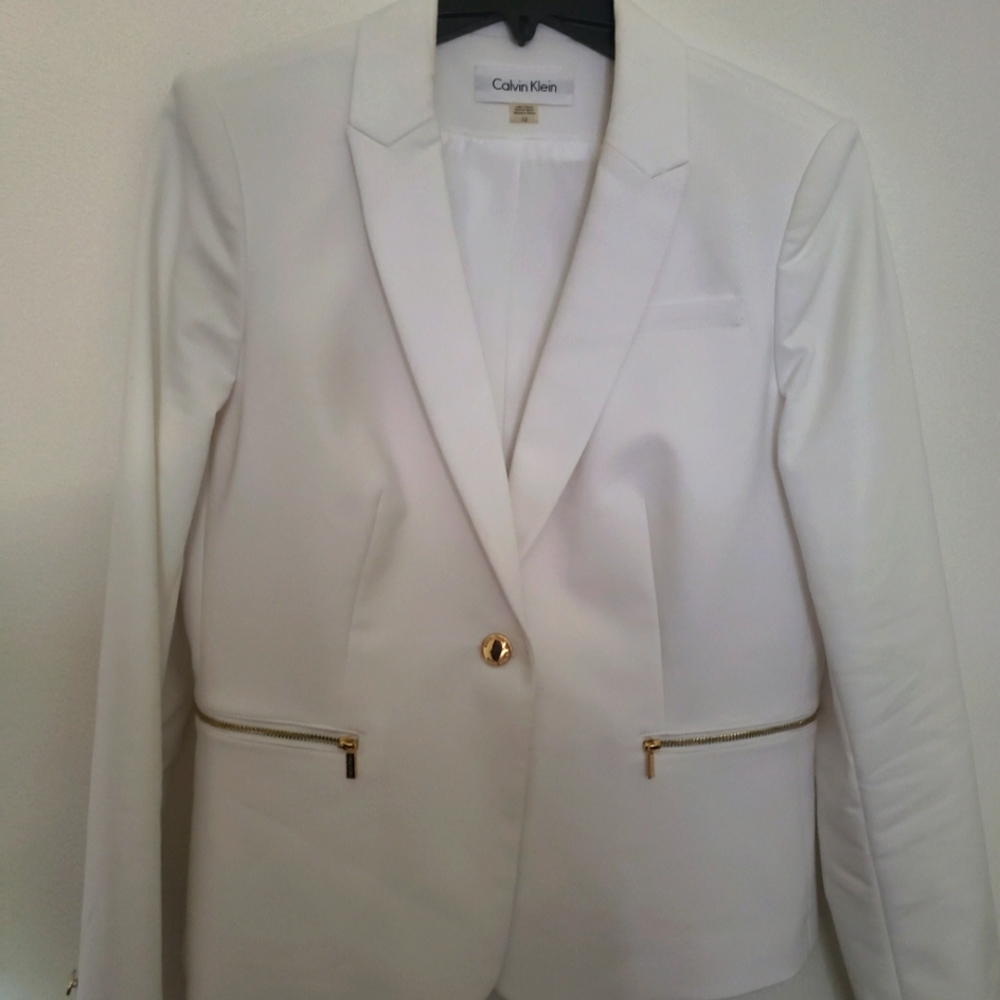 White Calvin Klein Blazer